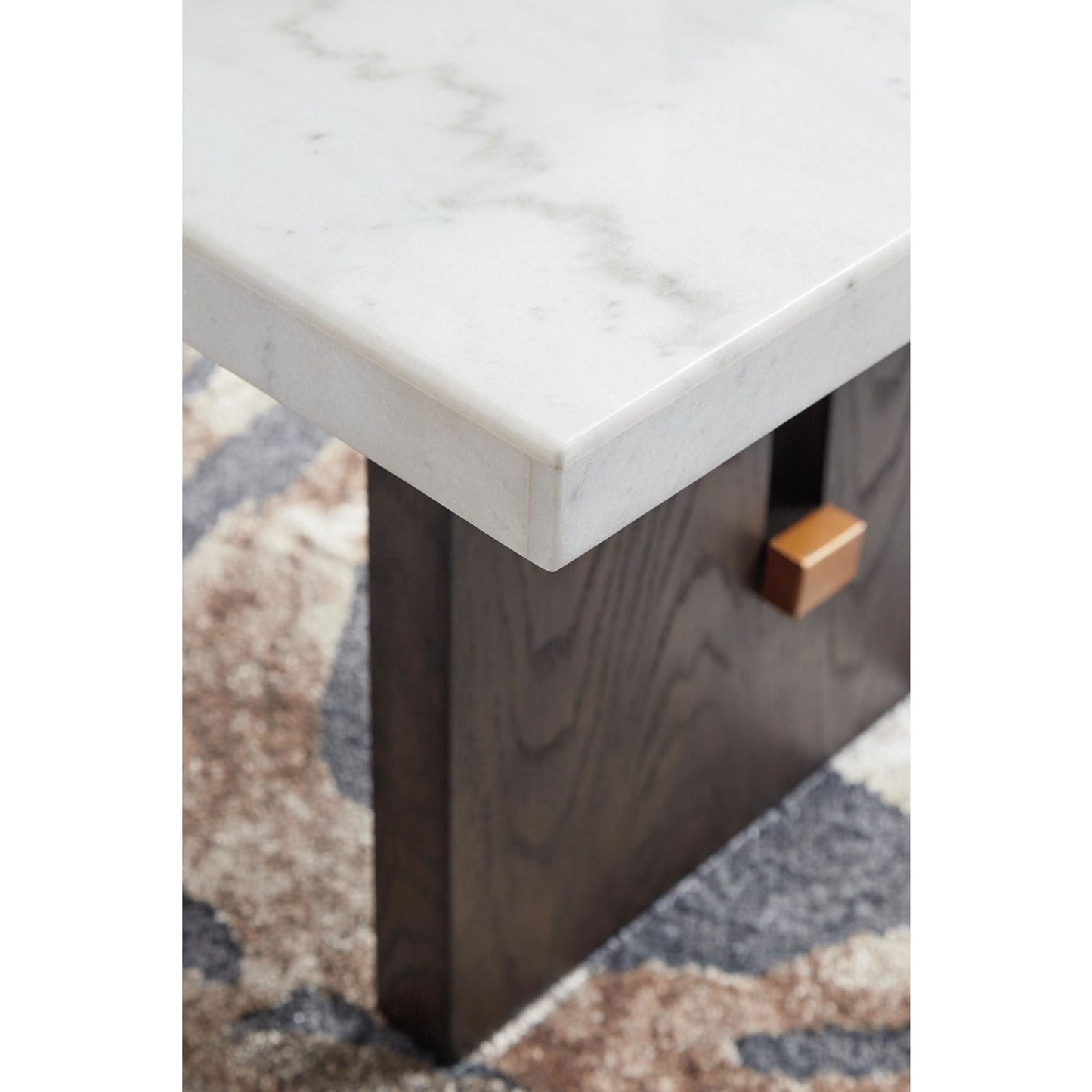 Burkhaus Coffee Table - White/Dark Brown