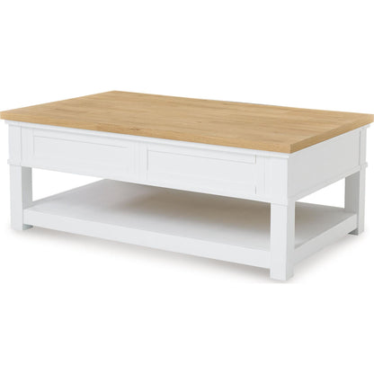 Ashbryn Coffee Table - White/Natural