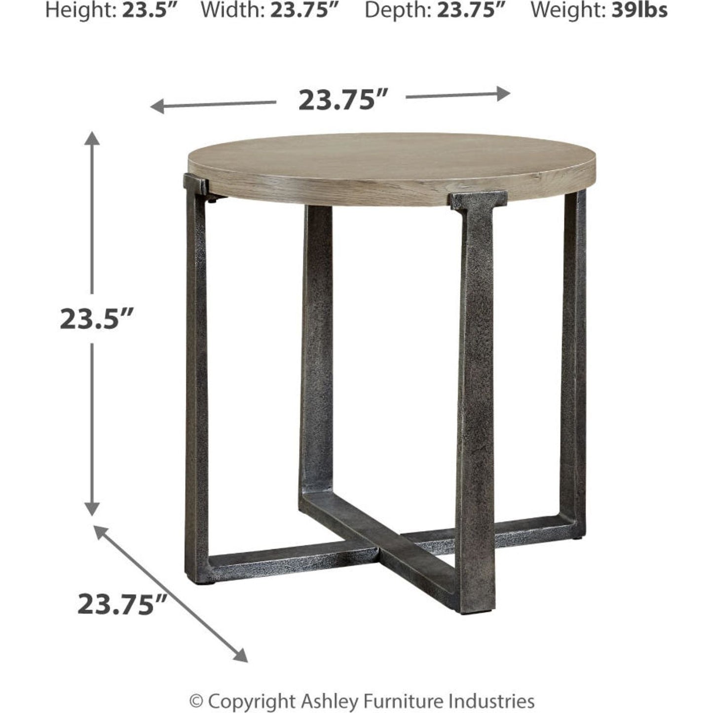 Dalenville End Table - Gray