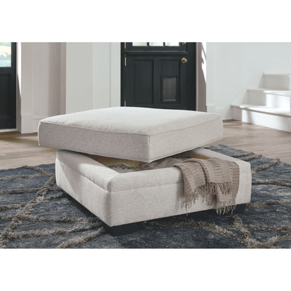 Dellara Storage Ottoman - Chalk