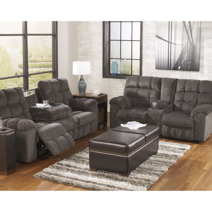 Acieona Dual Reclining Sofa w/Drop Table - Slate