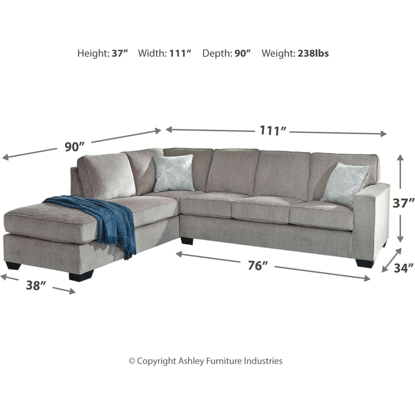 Altari 2 Piece Sectional with Chaise