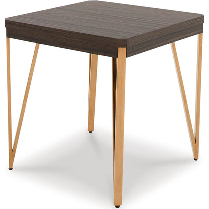 Bandyn 3 Pack Tables - Brown/Champagne