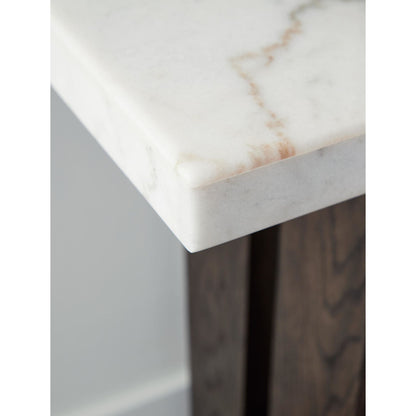 Burkhaus Sofa Table - White/Dark Brown