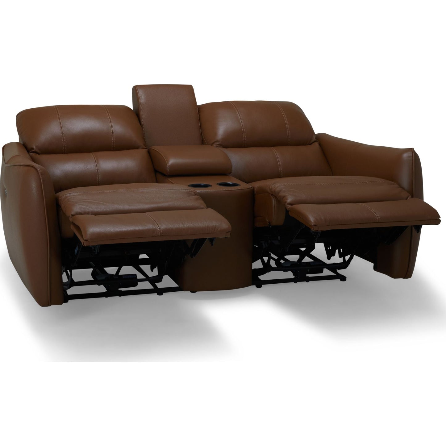 Arlo Power Reclining Loveseat w/ Console - Valencia Biscotti