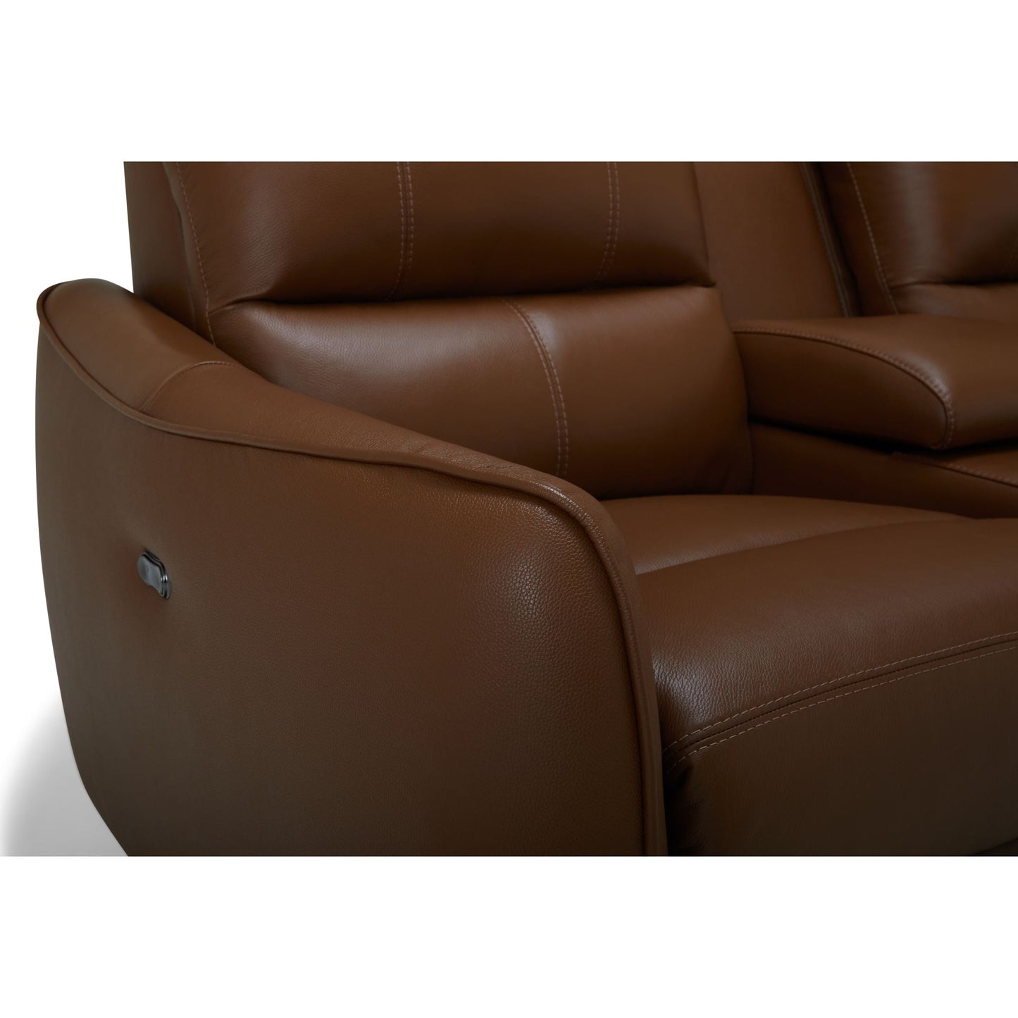 Arlo Power Reclining Loveseat w/ Console - Valencia Biscotti