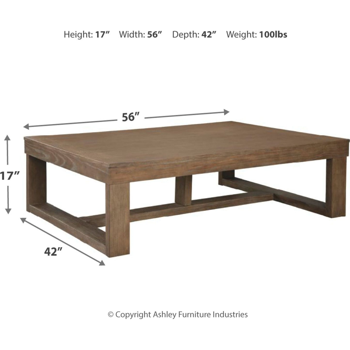 Cariton Coffee Table - Gray