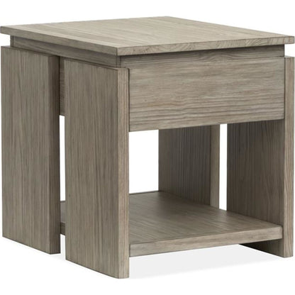 Conrad End Table - Stone Harbour Grey