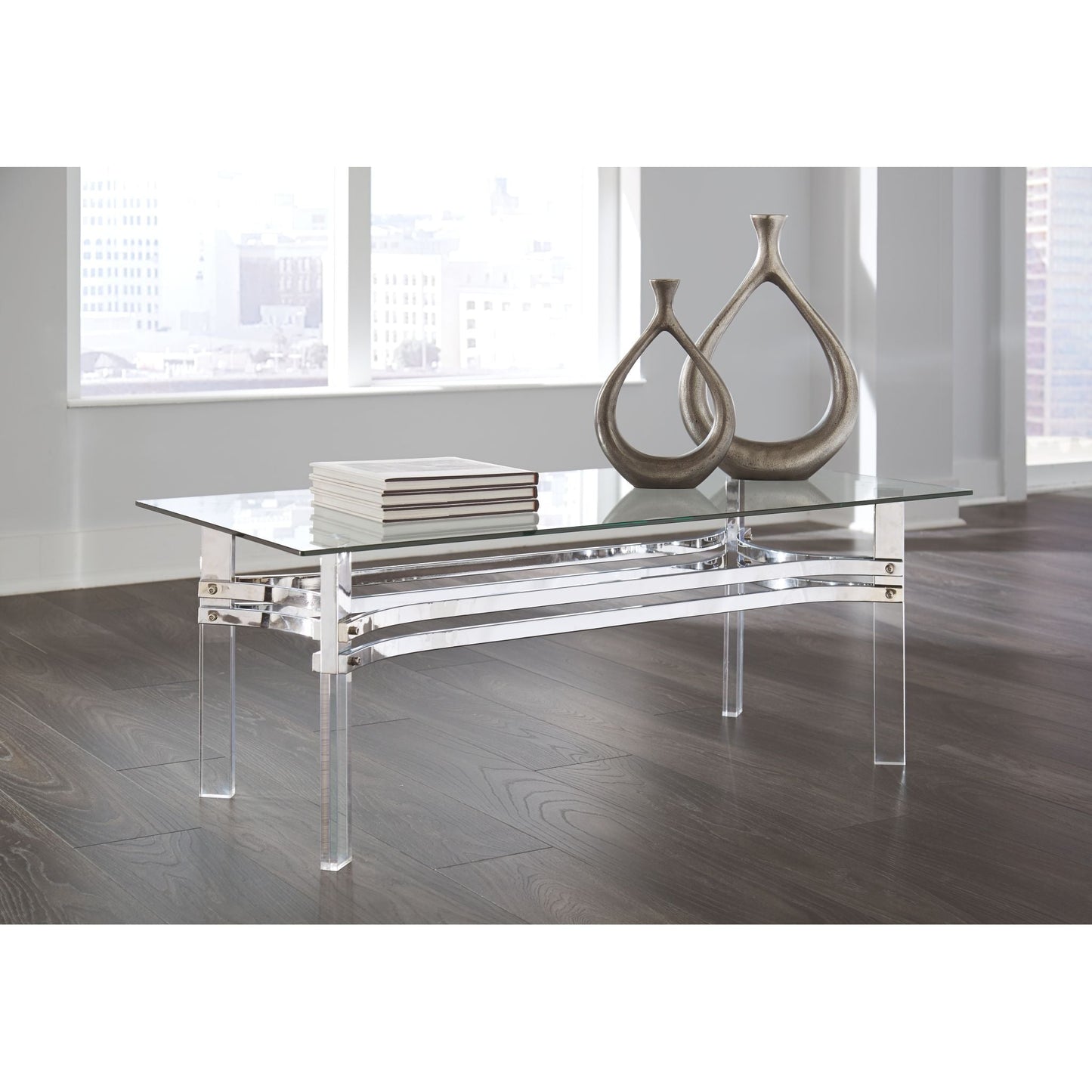 Braddoni Coffee Table - Chrome Finish