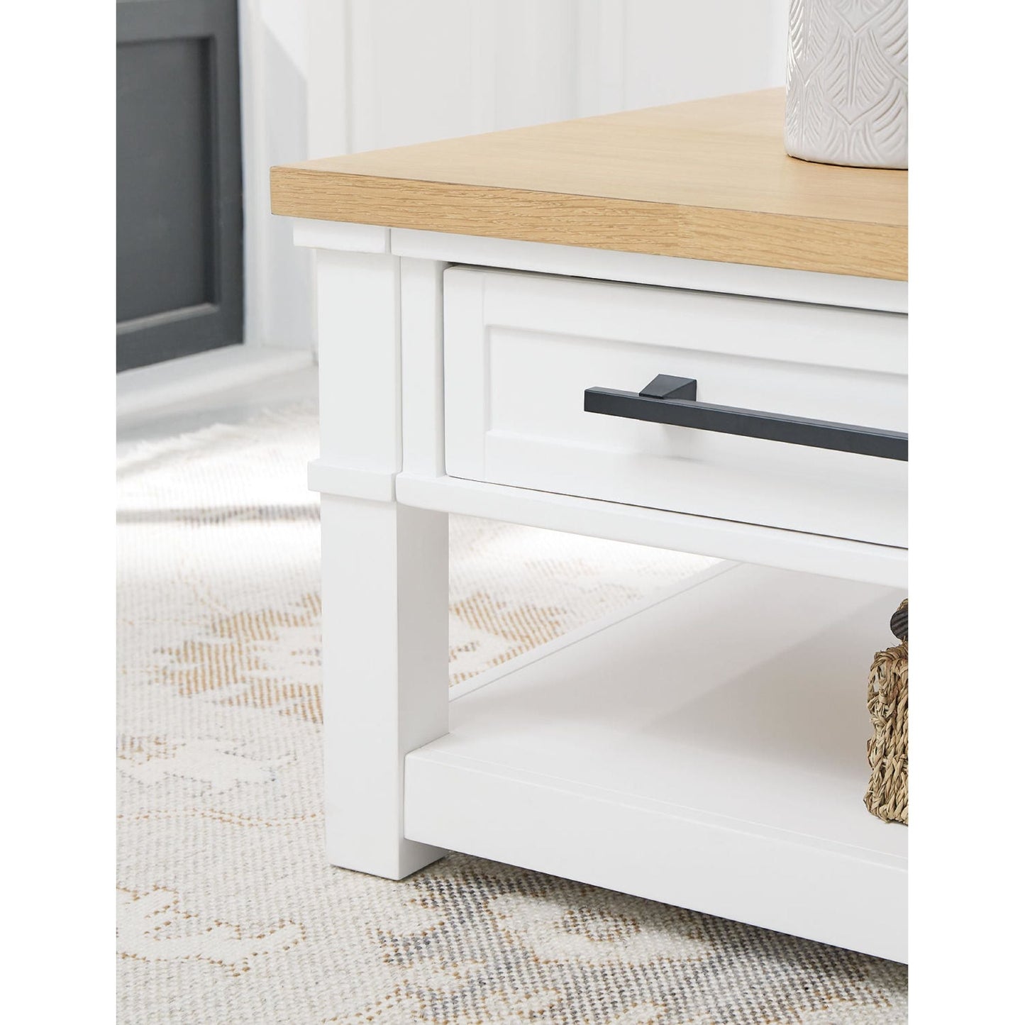 Ashbryn Coffee Table - White/Natural