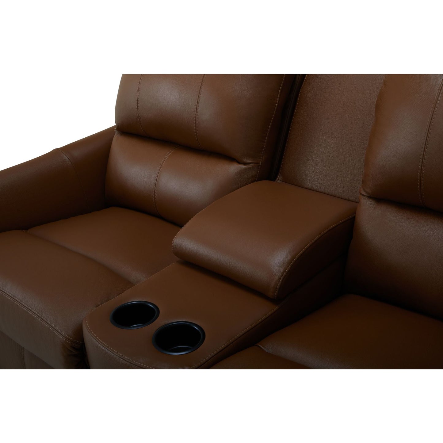 Arlo Power Reclining Loveseat w/ Console - Valencia Biscotti