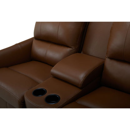 Arlo Power Reclining Loveseat w/ Console - Valencia Biscotti