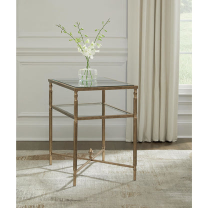 Cloverty End Table - Aged Gold Finish