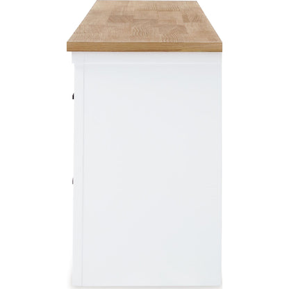 Ashbryn TV Stand - White/Natural