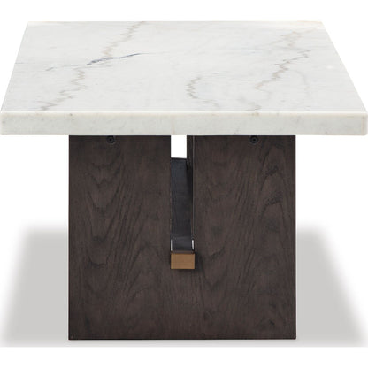 Burkhaus Coffee Table - White/Dark Brown