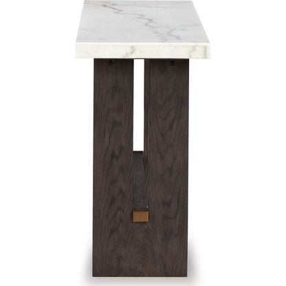 Burkhaus Sofa Table - White/Dark Brown