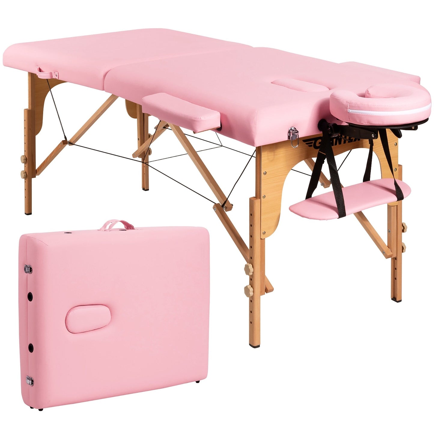 84''L Portable Massage Table Adjustable Facial Spa Bed Tattoo w/ Carry