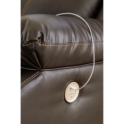 Denoron Power Reclining Loveseat - Chocolate