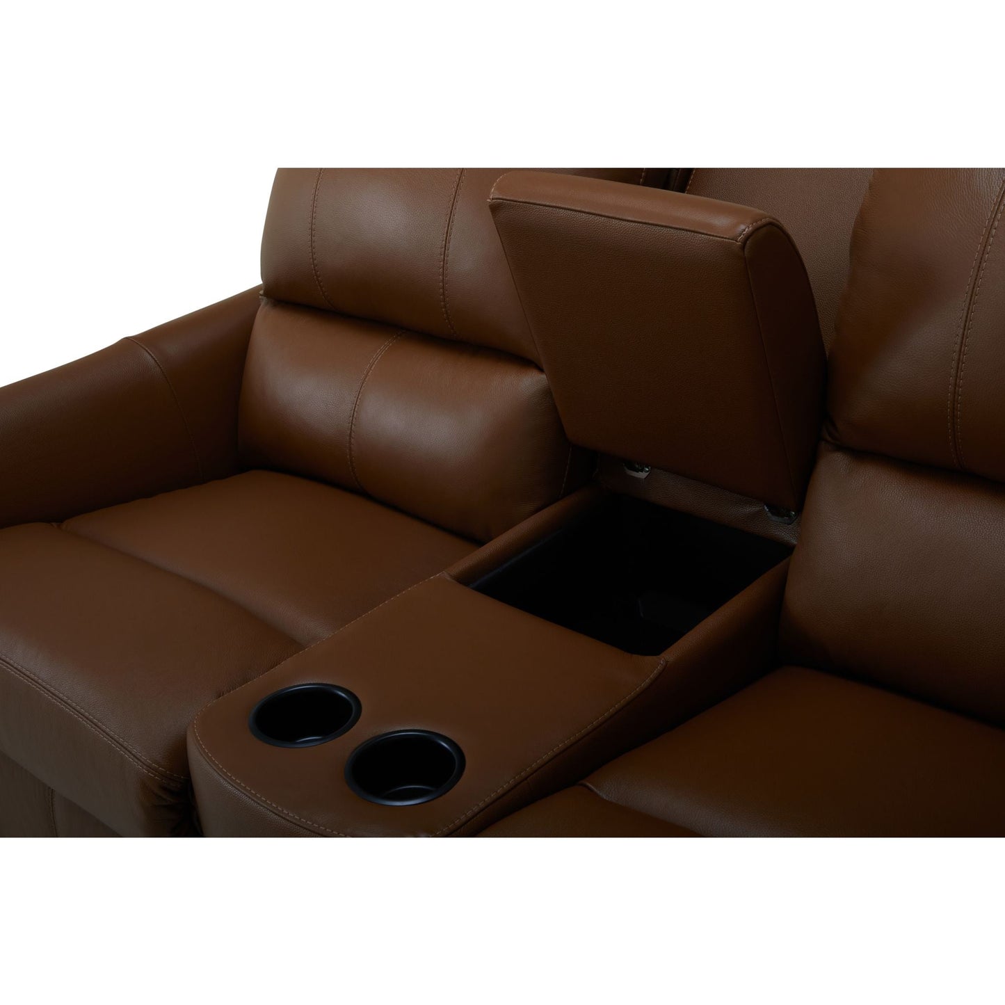 Arlo Power Reclining Loveseat w/ Console - Valencia Biscotti