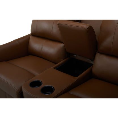 Arlo Power Reclining Loveseat w/ Console - Valencia Biscotti