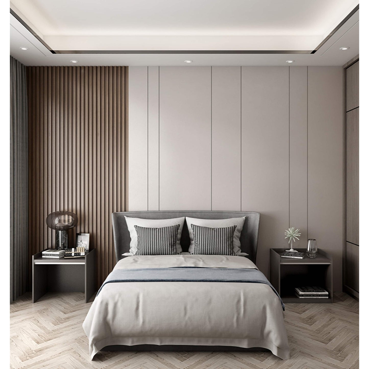 93 in. x 6 in x 0.8 in. Solid Wood Wall Siding Board - 3pc+1pc EndTrim