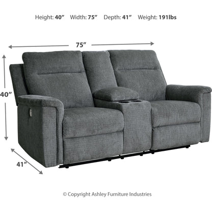 Barnsana Power Reclining Loveseat with Console