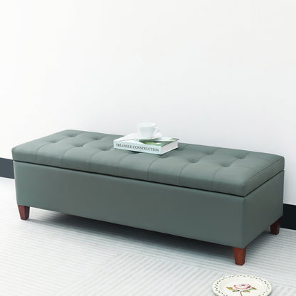 Adeco 50 Bonded Leather Storage Ottoman Bench