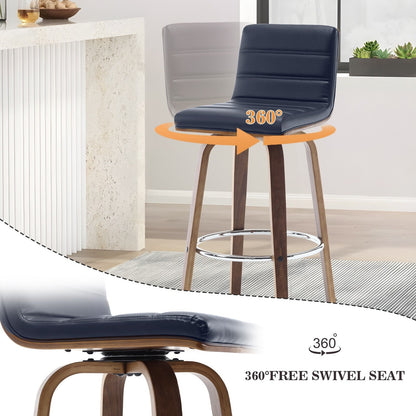 26/29 Faux Leather Swivel Bar/Counter Stools, Set of 2/3