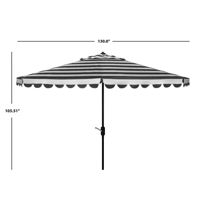 SAFAVIEH Outdoor Jaylee 11Ft Round Crank Umbrella
