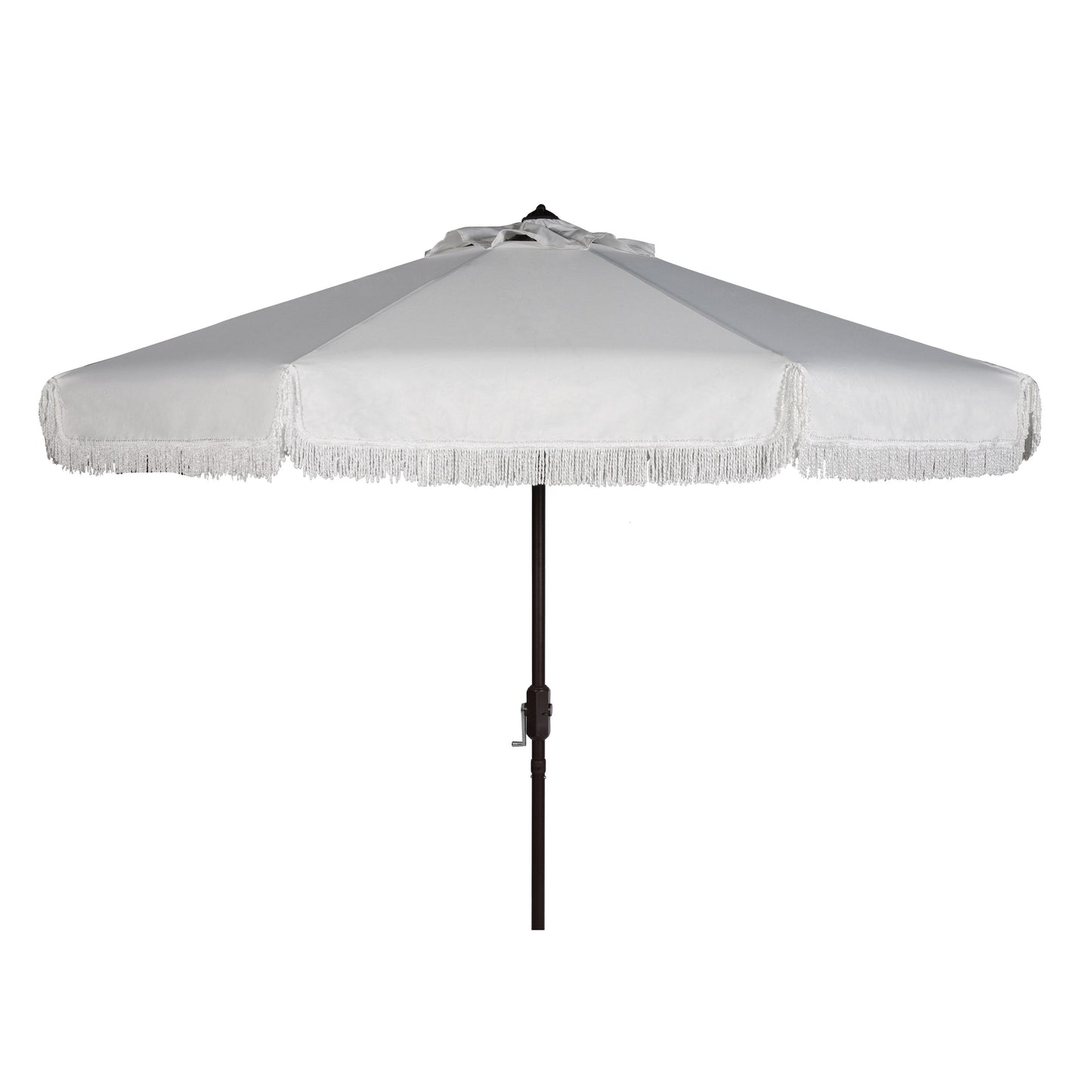 SAFAVIEH Ronette Fringe 9 Ft Crank Outdoor Umbrella