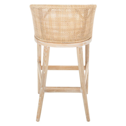 SAFAVIEH Virona Rattan 30-inch Bar Stool - 22.3 W x 20.5 L x 39 H - 22Wx21Dx39H