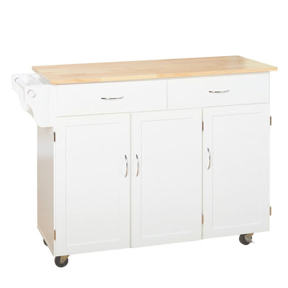 Simple Living Addie Kitchen Cart with Wood Top