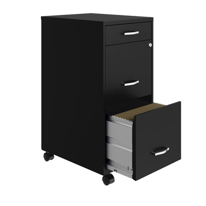 Space Solutions 18 Deep 3 Drawer Metal File Cabinet