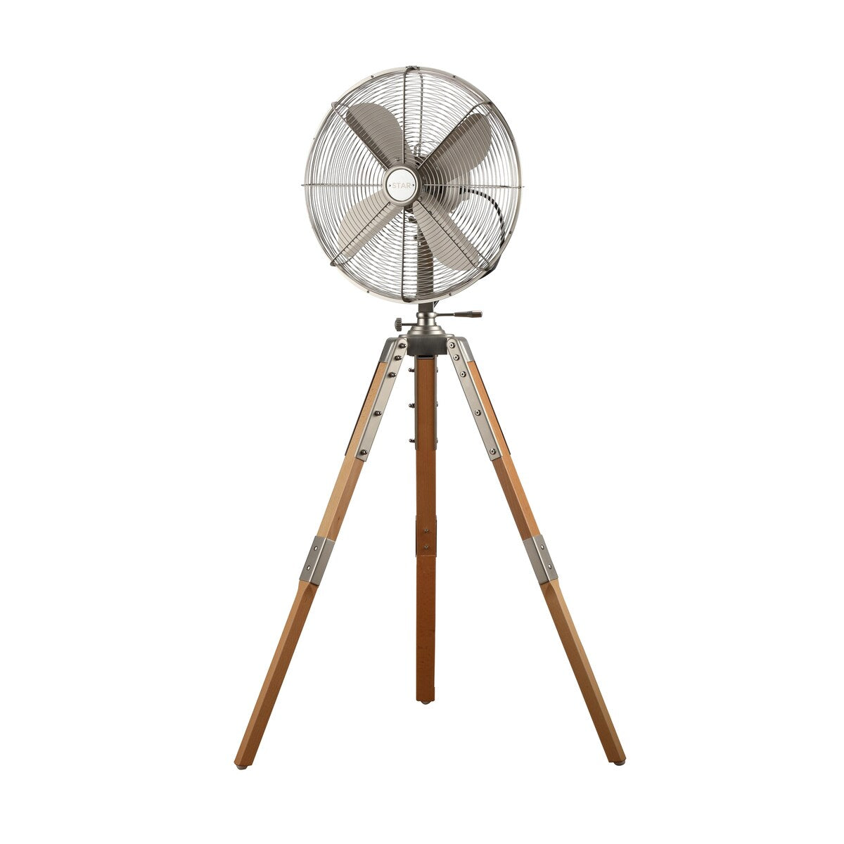 Star Fans Star Tripod 16-inch Stand Fan with Wooden Legs