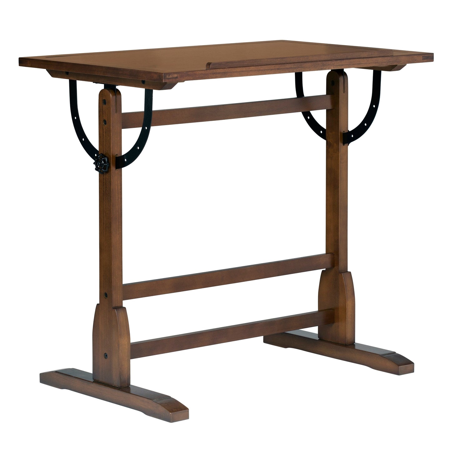 Studio Designs 36-inch Vintage Wood Drafting Table with Angle Adjustable Top for Drawing
