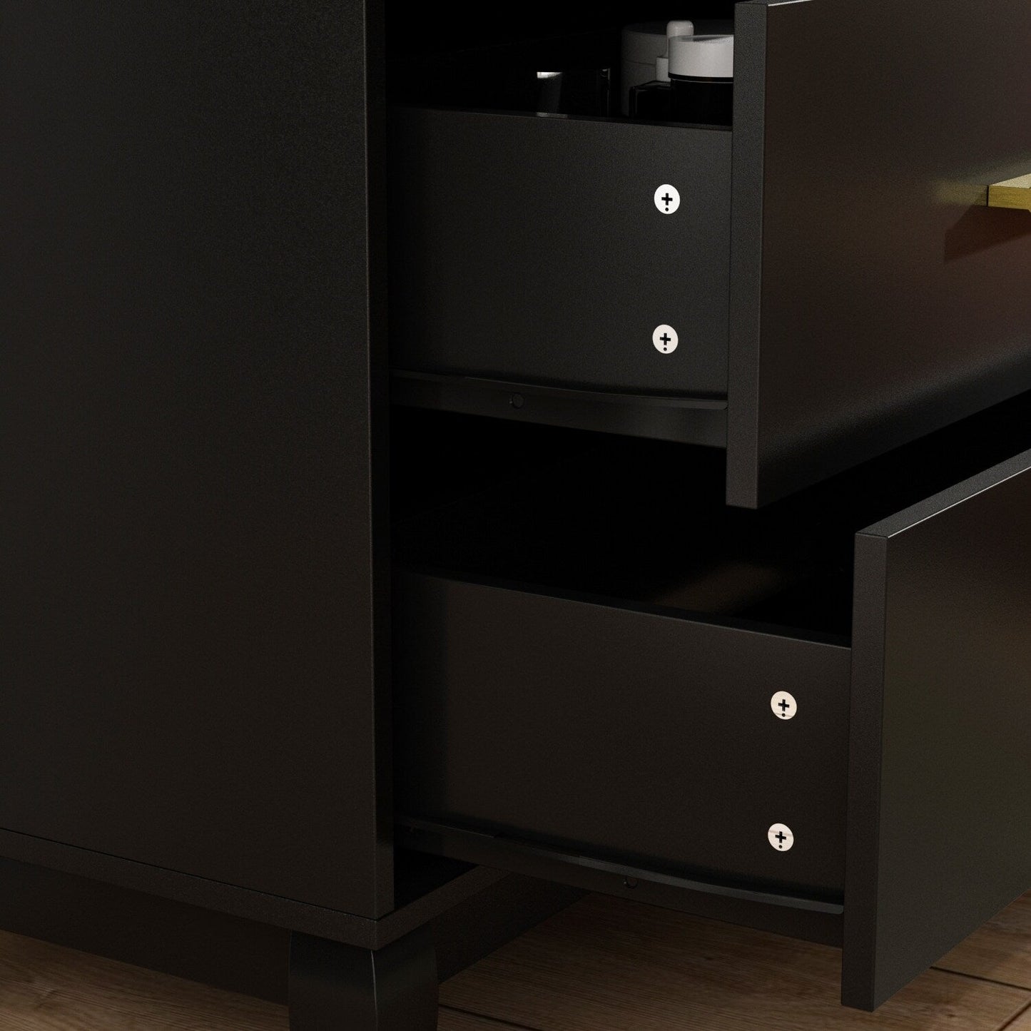 Timechee 6 Drawer 47.2''W Double Dresser Solid Wood Legs Lacquer Chest