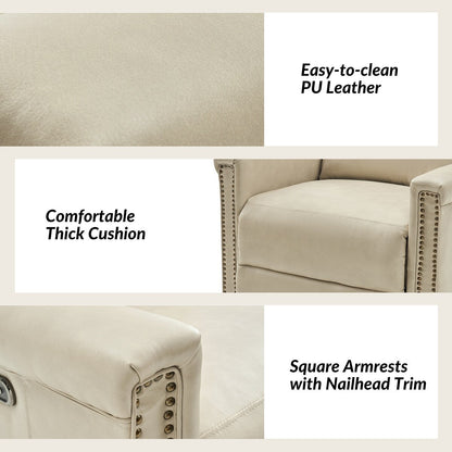 Tobias Traditional Swivel And Rocker Power Recliner Set of 2 by HULALA HOME