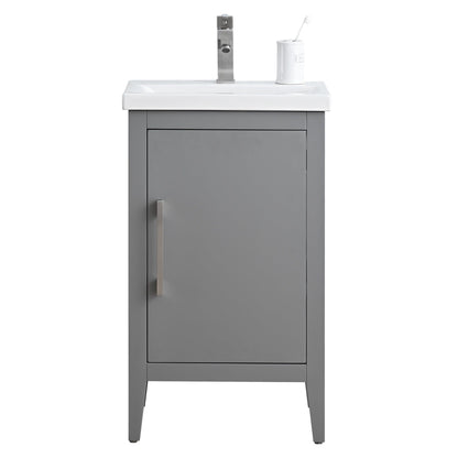Vanity Art 20 or 24 or 30 Single Sink Bathroom Vanity Cabinet with Ceramic Top