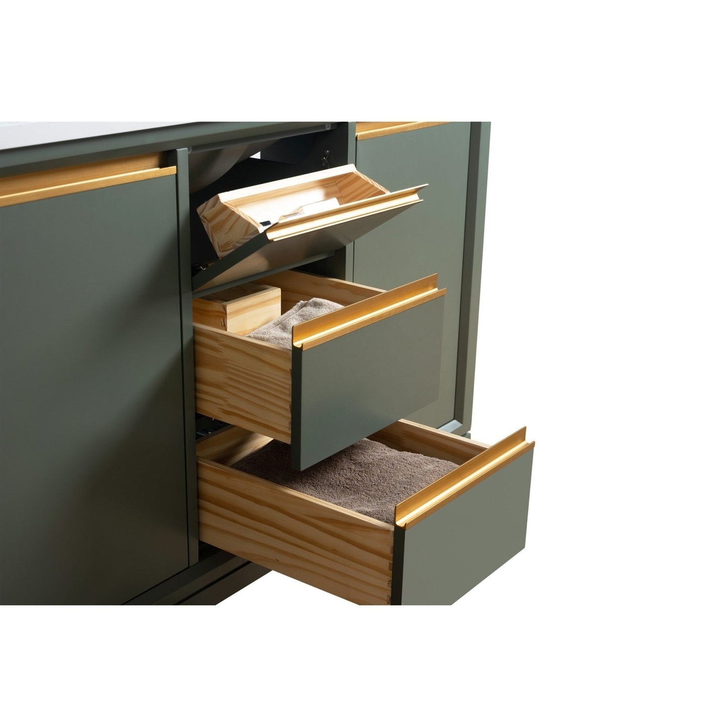 Vanity Art Bathroom Vanity with Ceramic Sink and Engineered Marble Top