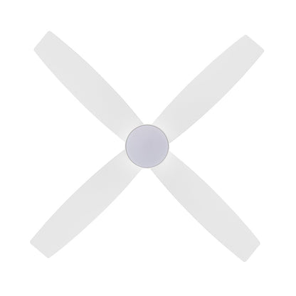 WINGBO 44/52 Inch Flush Mount DC Ceiling Fan with Lights and Remote, 4 Reversible Blades