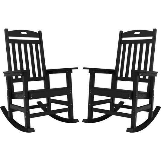 WINSOON All Weather Outdoor Rocking Chair, Set of 2