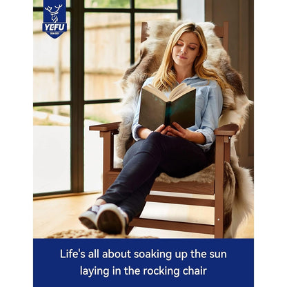 WINSOON All Weather Outdoor Rocking Chair, Set of 2