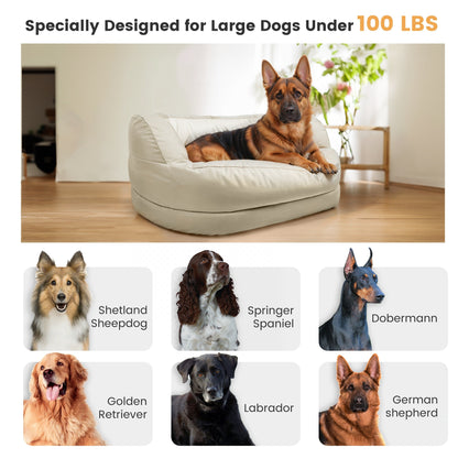 WOWMAX Waterproof Orthopedic Foam Dog Bed for Large Dogs dog couche