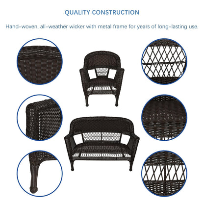 Wicker Patio 4-piece Conversation Set