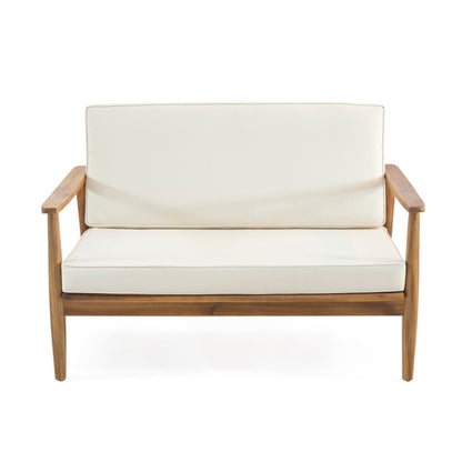 Willowbrook Outdoor Acacia Wood 4 Seater Chat Set by Christopher Knight Home