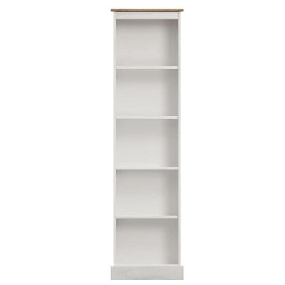 Wood Bookcase Tall Narrow Corona Collection | Furniture Dash