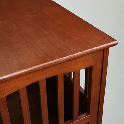 Wooden Pet Crate End Table with Lockable Door