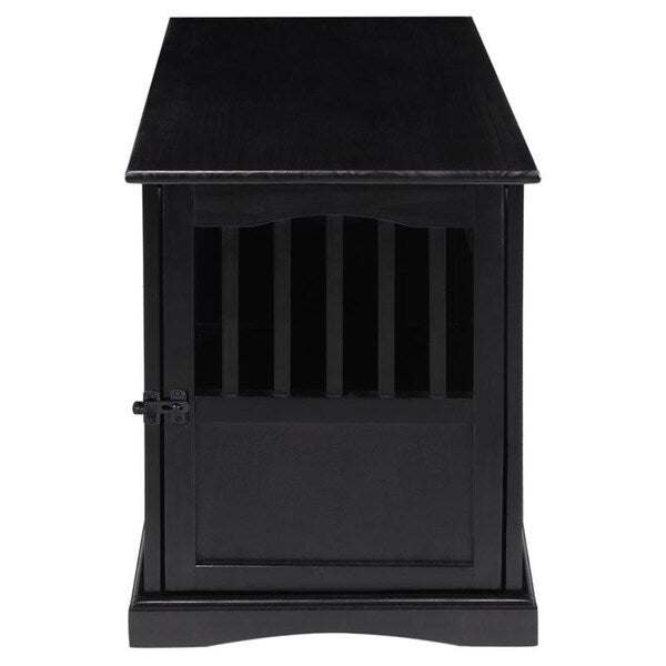 Wooden Pet Crate End Table with Lockable Door