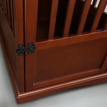 Wooden Pet Crate End Table with Lockable Door