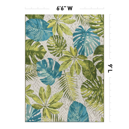 World Rug Gallery Contemporary Tropical Floral Indoor/Outdoor Area Rug